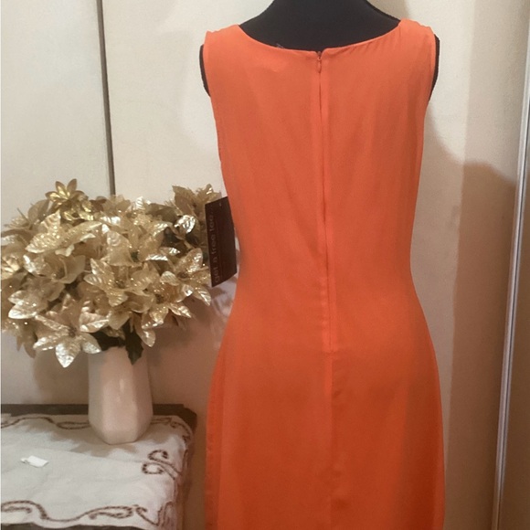 Rampage NWT Elegant Orange Sleeveless Dress with Rhinestones - Picture 6 of 7